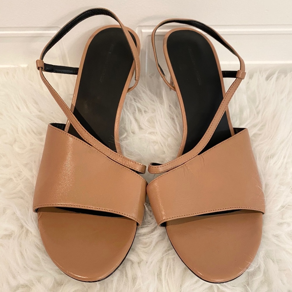 Alexander Wang Womens Leather Slingback Open Peep Toe Heels Pumps Shoes Sz 11 41